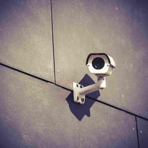 CCTV Security camera on wall